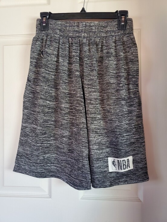 NBA Other - Vintage Basketball Shorts Size Medium Gray w/Black Comfort Fit Sporty Pull-on